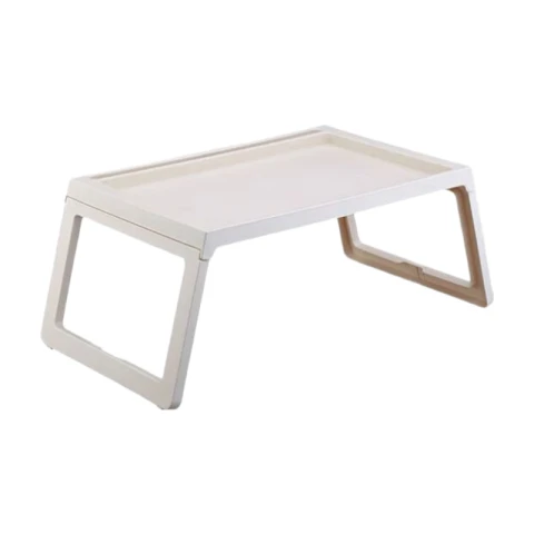 H.XUN Opvouwbare Laptoptafel, Bedtafel, Schootbureau, Ontbijt, Lezen, Studeren Opklapbaar Bedtafeltje