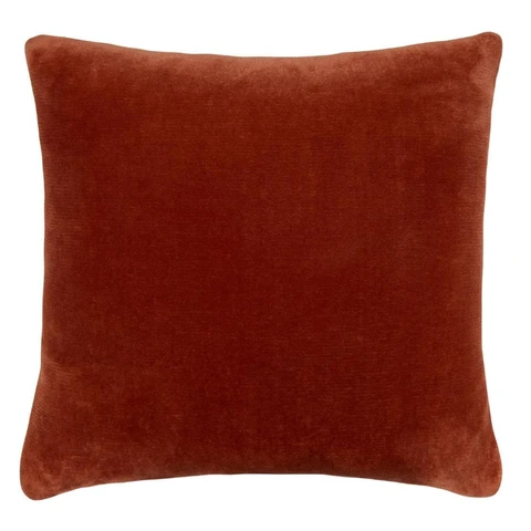 Atmosphera Lilou Coussin en flanelle terracotta - 38 x 38 cm