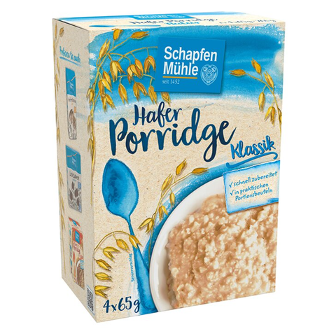SchapfenMühle Porridge Natur 4 Beutel (4 x 65 g) 260 g