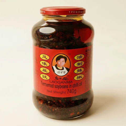 Lao Gan Ma Soy-Brined Bean Fermented Chili Oil 740g