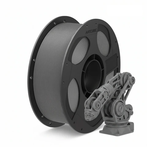 JOYBUY x ANYCUBIC PLA Basic Printing Filament, 1kg Spool, 1.75mm Diameter, ±0.02mm Tolerance - Texture Grey
