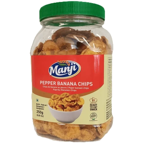 Manji Snacks Bananenchips Pfeffer 250 g