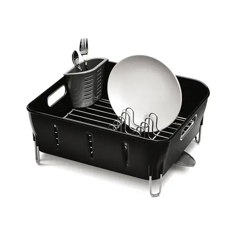 Simplehuman Compact Dishrack, Black Plastic