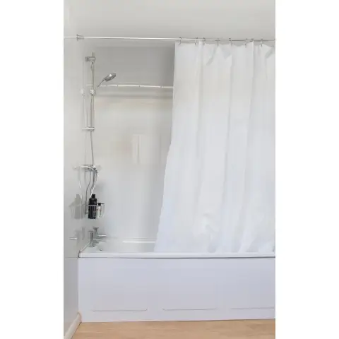 Croydex Shower Curtain PVC White 180x180cm