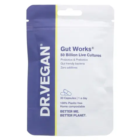 DR VEGAN - Gut Works - 50 Billion Live Cultures - 30 CAPS