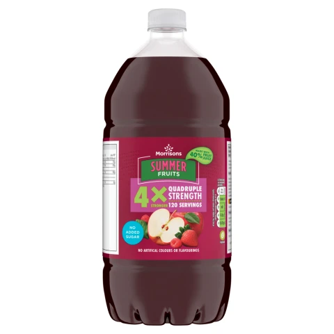 Morrisons Summer Fruits Quadruple Strength Squash 1.5l