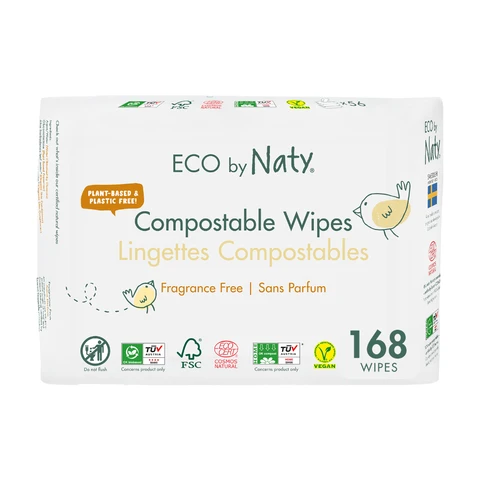 Eco By Naty Baby Compostable Wipes 168