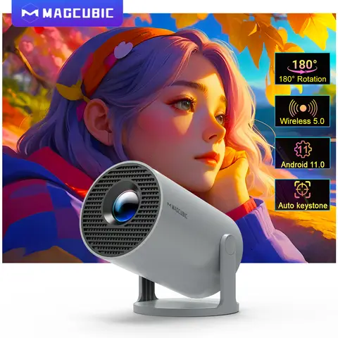 Magcubic Projector 4K Android 11 HY300 Pro Wifi6 290ANSI Allwinner H713 BT5.0 1080P 1280*720P Cinema Outdoor portable Projetor