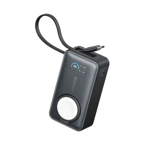 Anker MagGo Batterie Externe (10 000 mAh, 35 W, pour Apple Watch, noir)