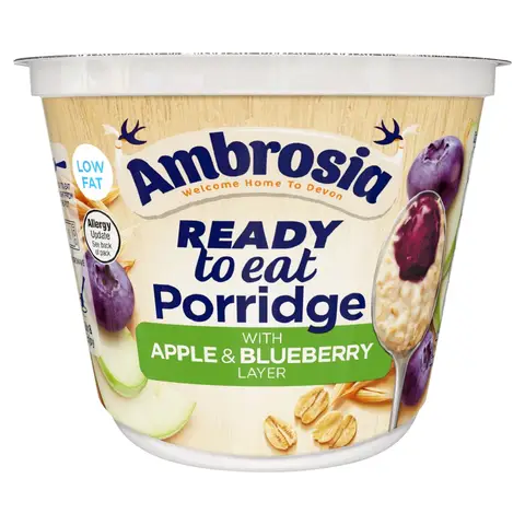 Ambrosia Porridge with Apple & Blueberry Layer Pot 210g