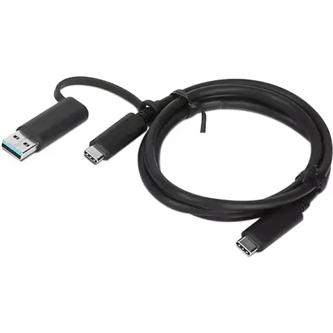 Lenovo 4X90U90618 USB-kabel USB 3.2 Gen 1 (3.1 Gen 1) 1 m USB A/USB C USB C zwart