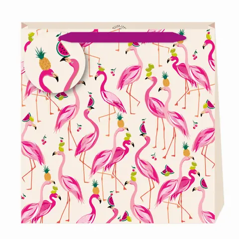 Sara Miller Fabulous Flamingos Large Gift Bag