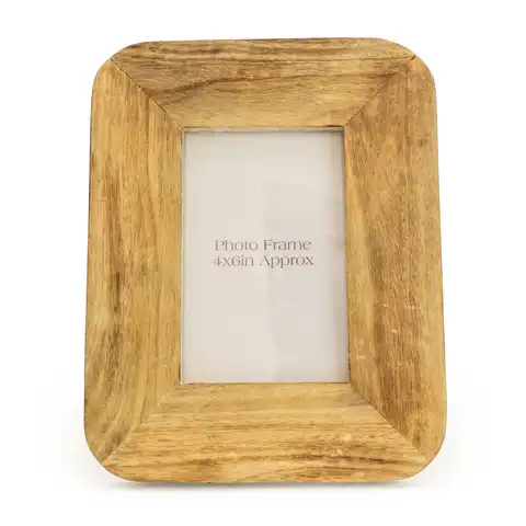 Candlelight Photo Frame Rounded Edge Mango Wood 4x6"
