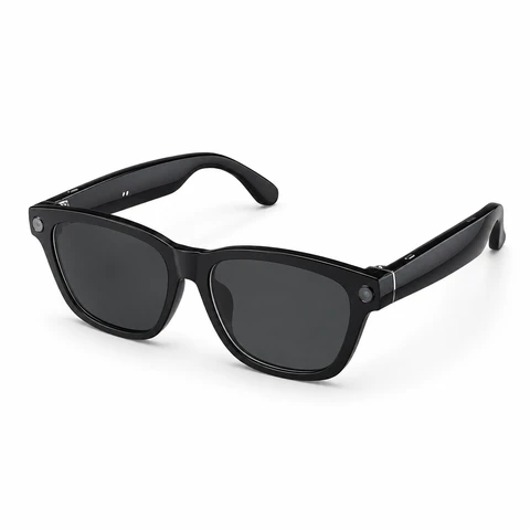 Lunettes Verbex, lunettes intelligentes, lunettes IA, traduction en temps réel de 145 langues, enregistrement, photo, réveil vocal, musique, réponses aux appels, prévisions météo ChatGPT