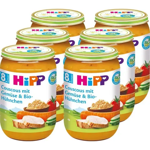 HiPP Couscous with Vegetables and Organic Chicken (from 8 months) Multipack 6 x 220 g