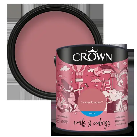 CROWN Matt Emulsion Rhubarb Rose 2.5L