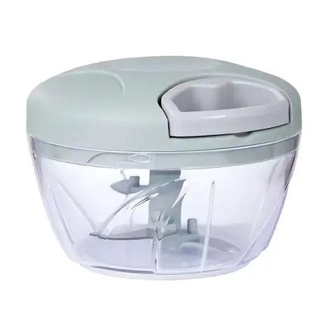 Food Manual Green Chopper Vegetable Processor Quick Pull With Blades 