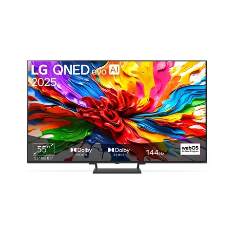 LG QNED MiniLED AI | 55QNED93A6A (55" 139 cm) 4K Ultra HD TV (α8 4K AI Processor, webOS 25, 120Hz) [Model Year 2025]
