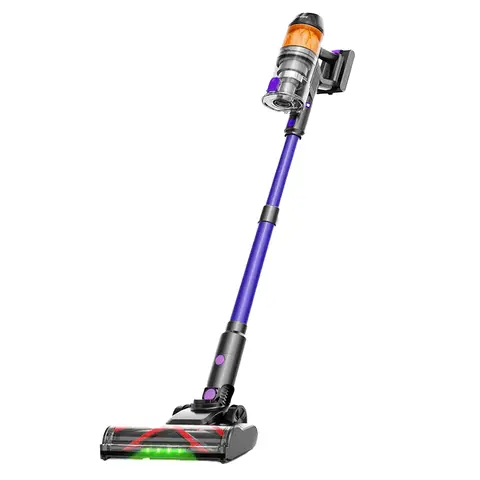COTIAR R11 Aspirateurs sans fil pour la maison, puissance 500 W, aspiration 50 kPa, léger, autonomie 60 min, écran LED, 3 filtres HEPA, couleur violet