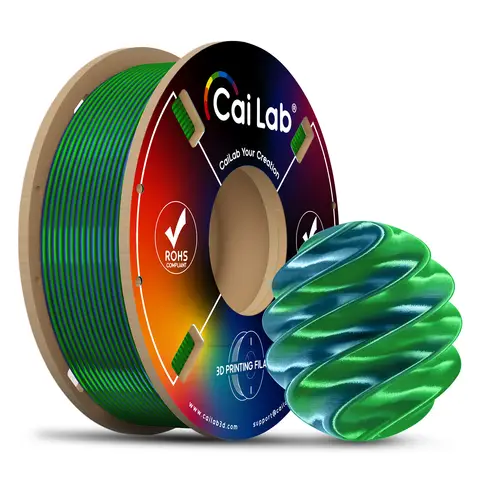 CAILAB 3D Printer Filament PLA Silk Dual Color - Blue&Green