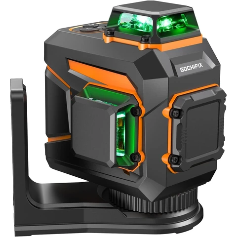 GoCube Laser-Nivelliergerät, Ausrichtungsgerät, Linienlaser, 2 x 360°-Abdeckung, Grün, horizontal und vertikal, Laser-Nivelliergerät für den Bau, Pulsmodus für DIY und verschiedene Baustellen