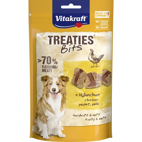 VITAKRAF Treaties Bits Friandises pour chien au poulet - 120 g