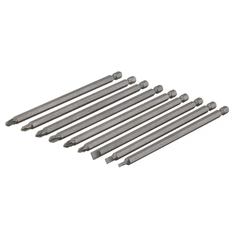 Silverline Extra-Long Power Bit Set 9pce