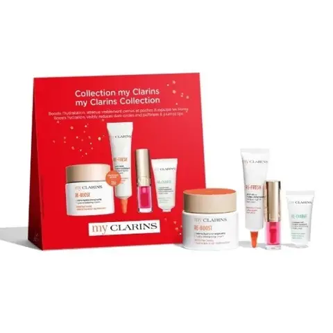 Clarins Coffret MyClarins Re-Boost Crème 50 ml, soin yeux, baume lèvres