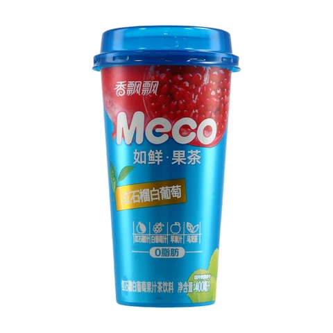 Xiang Piao Piao Meco Juice Tea Pomegranate & White Grape Flavor 400ml