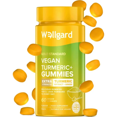 Wellgard Vegan Turmeric Gummies Peach Flavour - 60Vegan Gummies
