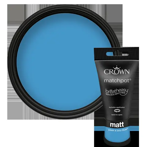 CROWN Matt Emulsion Peekaboo Blue 40ML