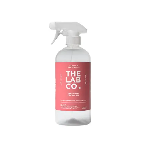 The Lab Co. Fabric & Room Spray | Eliminates Bad Odours | Neutralises Nasty Smells | Anti-Bacterial | Energising Fragrance with Grapefruit Amber Eucalyptus Essential Oils | 500ml