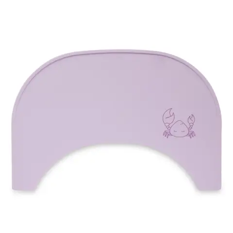 Hauck Silikon Auflage für Alpha Essbrett (rutschhemmend und abwischbar) - Highchair Tray Mat - Crab Lavender