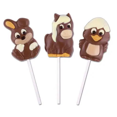 CONFISERIE ROHAN Sucettes LAPIN / POUSSIN / PONEY 35g