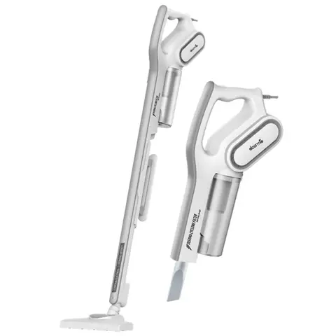 Deerma DX700 bedraad rechtopstaande stofzuiger, droge stofopvang voor thuis en meubels, 3 accessoires inbegrepen, wit, hoog vermogen