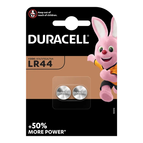 Duracell LR44 1.5V Alkaline Button Batteries - 2 Pack