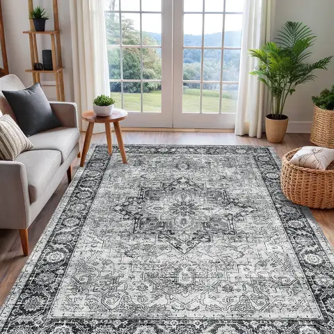 Washarug Rug Azar Rectangle Grey 160x230cm