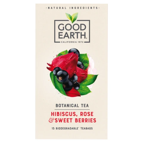 Good Earth Herbal Tea Hibiscus, Rose & Sweet Berries 15 TeaBags 42g
