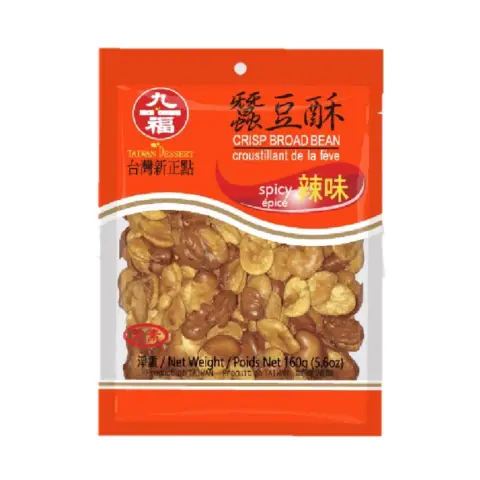 Nice Choice Crisp Broad Bean Spicy 160g 九福蠶豆酥-辣味 160g