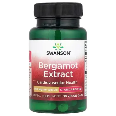 Swanson Bergamot Cholesterol 500mg Capsules - 30 Vegan Capsules