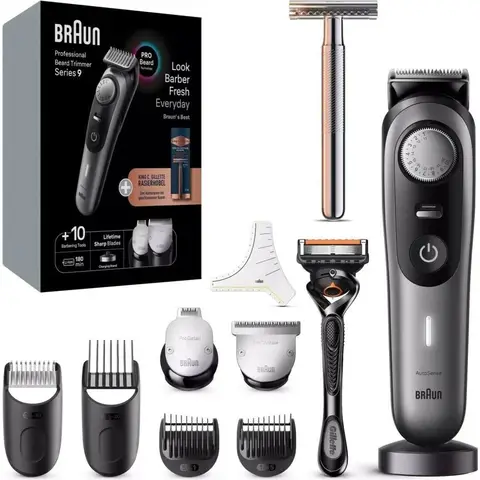Braun Barttrimmer Series 9 BT9420 + KCG Sicherheitsrasierer