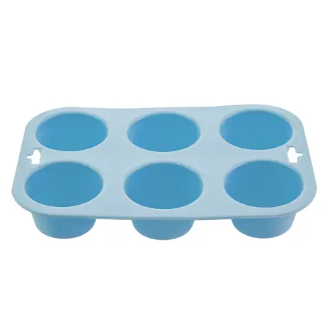 Zing Pastel Blue 6 Cup Muffin Mould