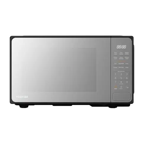 Toshiba Solo Microwave - 20L, 800W, Mirror Black, Manual Controls, 10 Power Levels, 10 Quick Touch Presets, MM2-EM20PF(MB)