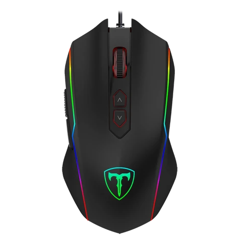 ET High Performance USB Wired Gaming Mouse with 7200 DPI Adjustable, RGB, 8 Programmable Buttons, Ergonomics, PC/Mac – Black