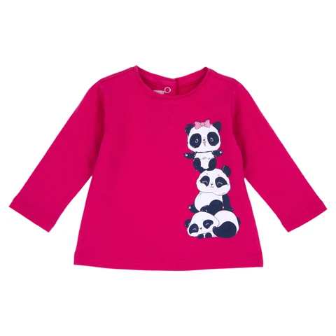 Chicco tracksuit T-shirt - langarm - donkelpink - 68