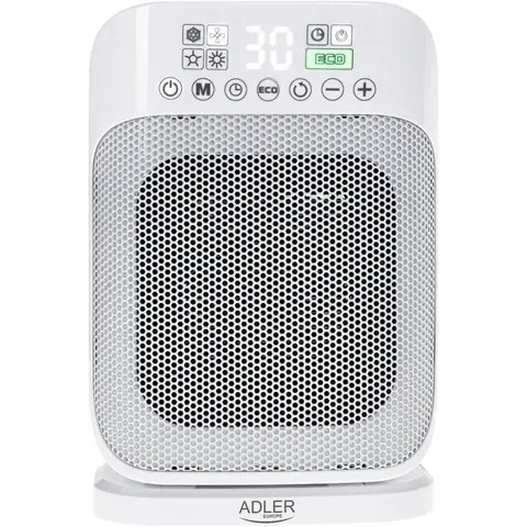 Adler AD 7727 Keramik-Heizlüfter – 15×33×40 cm – 1 Stück – Schwarz – Fernbedienung & Temperatur einstellbar 1500W