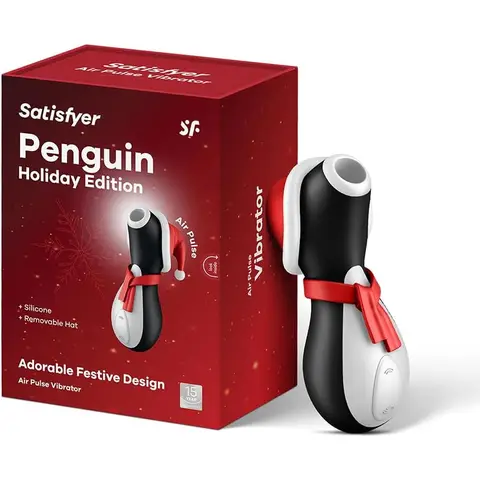 Satisfyer Pinguin Weihnachts-Geschenk-Edition | Air-Pulse-Technologie | 11 verschiedene Intensitäten | wiederaufladbare Akku-Betrieb | wasserdicht (IPX7) | Sexspielzeug-Vibrator aus hautfreundlichem Silikon