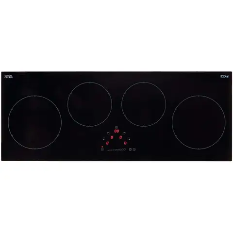 CDA HN9626FR 90cm Linear Four Zone Induction Hob, Frameless Black Glass