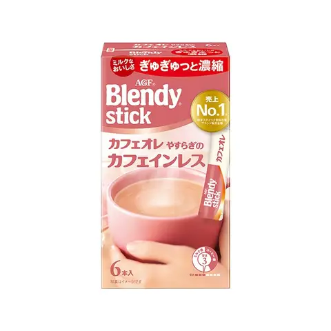 AGF Blendy Stick Cafe au Lait Cafeïnevrij 6 stuks