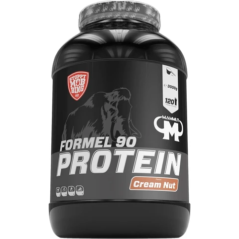 Mammut Nutrition Formel 90 Proteinpulver Cream Nut – 3kg – 4-Komponenten Whey Protein Pulver mit Sojaproteinisolat, Milchprotein, Eiprotein & Vitamin B6 – 77% Eiweiß